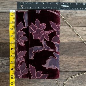Floral Velvet Clutch with Chain